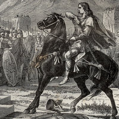 Vercingétorix au tribunal de César (H. Martin, Hist. de France, 1886) - F. P.