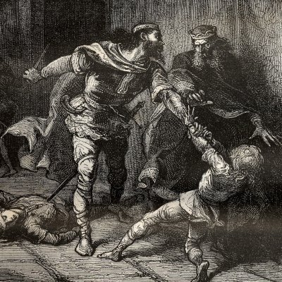 Meurtre des enfants de Clodomir (H. Martin, Hist. de France, 1886) - Bayard