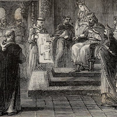 Présentation des plans de Saint-Denis à Dagobert (H. Martin 1886) - Thorigny