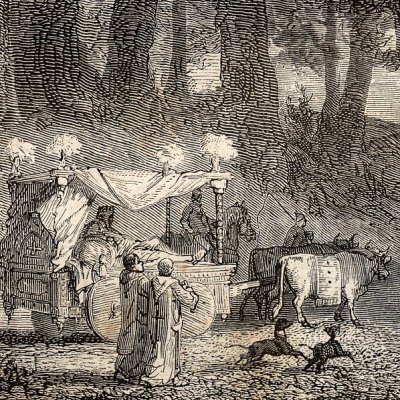 Roi fainéant sur son char à bœufs (H. Martin, Hist de France, 1886) - Dargent