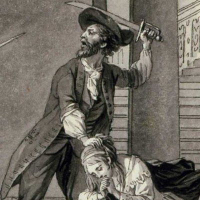 La Barbe bleue, 1ère version (Dessins pour le Cab. des fées 1785) - Marillier