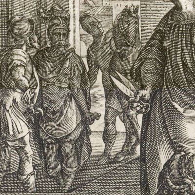Lucrèce parmi ses servantes (Histoire de Lucrèce) - Goltzius d’après de Vos