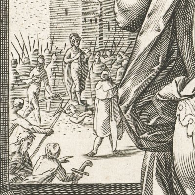 Le Suicide de Lucrèce (Histoire de Lucrèce) - Goltzius d’après de Vos
