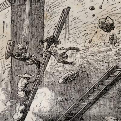 Assaut de Castillon par le roi (H. Martin, Hist. de France, 1886) - Bayard
