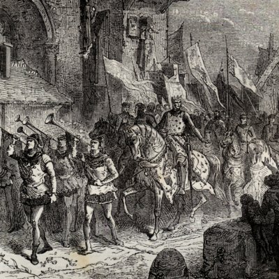 Retour triomphal de Philippe-Auguste (H. Martin, Histoire de France, 1886) - Bayard