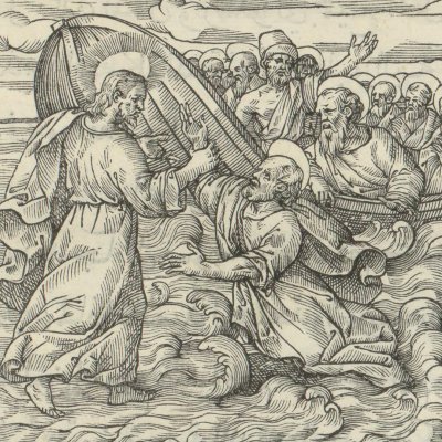 Jésus marche sur les eaux (Evangiles arabes de Raimondi)
