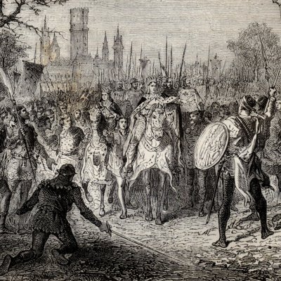 Saint Louis sauvé par les Parisiens (H. Martin, Hist. de France, 1886) - Bayard