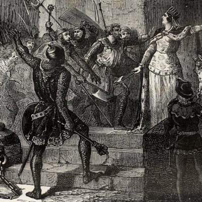 Blanche délivre les serfs de Châtenai (H. Martin, Histoire de France, 1886) - Bayard
