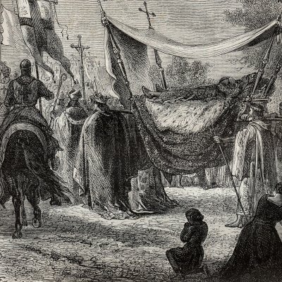 Funérailles de Saint Louis (H. Martin, Hist. de France, 1886) - Bayard
