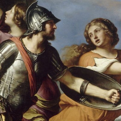 Hersilie séparant Romulus et Tatius - le Guerchin