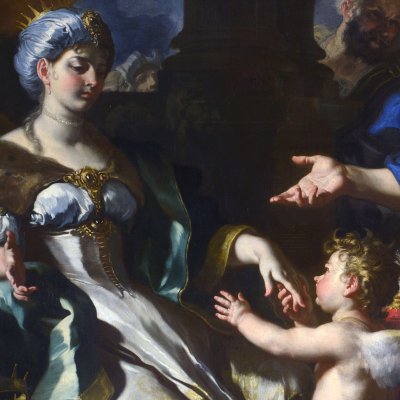 Didon recevant Énée et Cupidon déguisé en Ascagne - Solimena