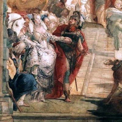 La rencontre d’Antoine et de Cléopâtre (Venise, Palais Labia) - Tiepolo