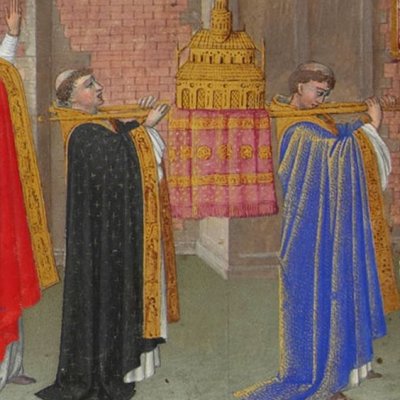 Procession de Saint Grégoire 1 (Très riches Heures du duc de Berry) - Limbourg