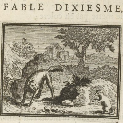 Le Loup et l’Agneau (Fables de La Fontaine, Barbin, 1668) - Chauveau