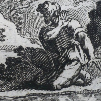 L’homme et son image (Fables de La Fontaine, Barbin, 1668) - Chauveau