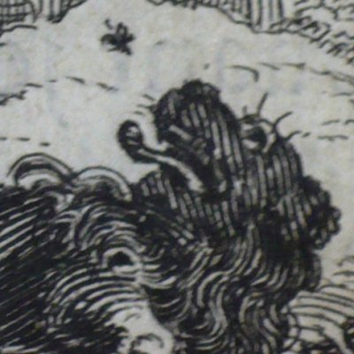 Le Lion et le Moucheron (Fables de La Fontaine, Barbin, 1668) - Chauveau