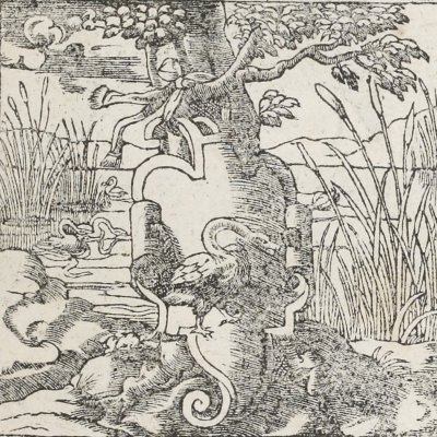 Insignia Poetarum / Armoiries des poètes (Emblèmes d’Alciat, 1551, p.197)