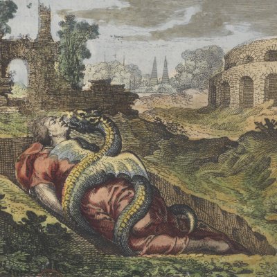 Femme et dragon s’entretuant (Michel Maier, Atalanta Fugiens, 1618)