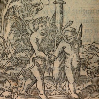 Triomphe d’Anteros sur Eros (Alciat, Emblematum Libellus, 1542, n°72)