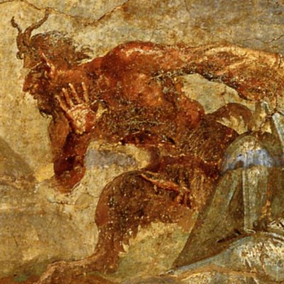 Pan découvrant Hermaphrodite (Pompéi, Maison des Dioscures)