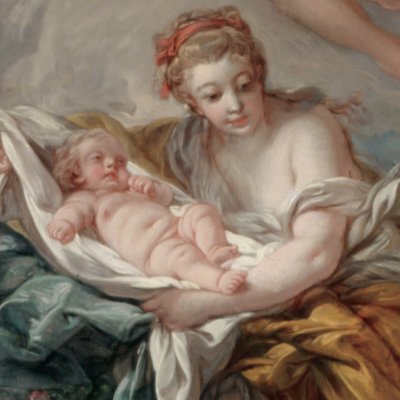 Mercure confiant Bacchus enfant aux nymphes de Nysa - Boucher