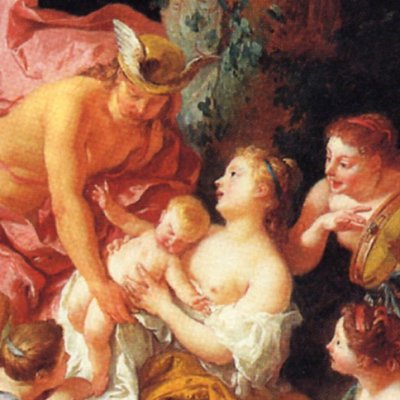 Bacchus enfant confié par Mercure aux nymphes du mont Nysa - J.-F. de Troy