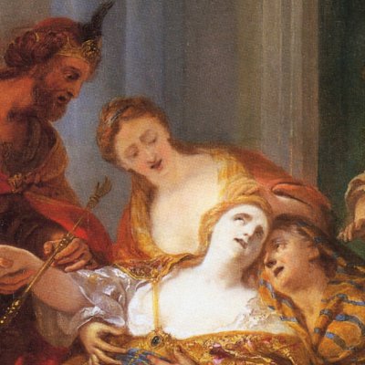 L’évanouissement d’Esther (version aux statues) - Jean-François de Troy