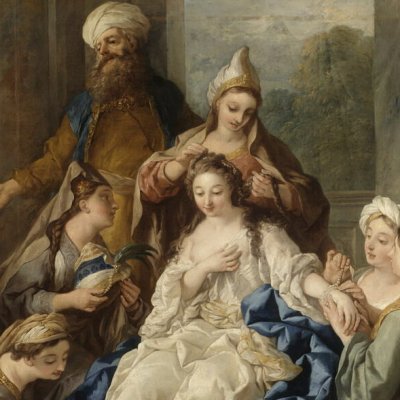 La toilette d’Esther (carton du Louvre) - Jean-François de Troy