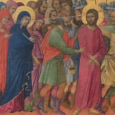 La montée au Calvaire (Maestà de Sienne) - Duccio