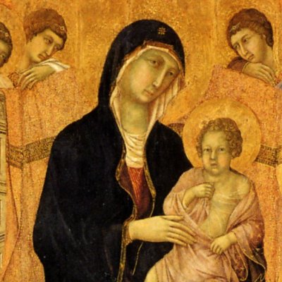 Madone trônant avec l’Enfant, des anges & des saints (Maestà de Sienne) - Duccio