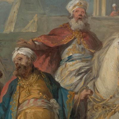 Le triomphe de Mardochée (esquisse de New York) - Jean-François de Troy