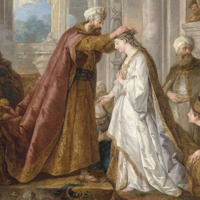 Le couronnement d’Esther (carton du Louvre) - Jean-François de Troy