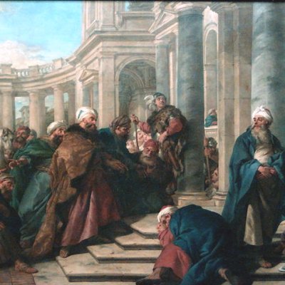 Le Dédain de Mardochée (carton du Louvre) - Jean-François de Troy