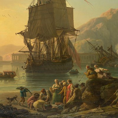 Marine, le retour de pêche (Parties du jour, série Du Barry) - Vernet
