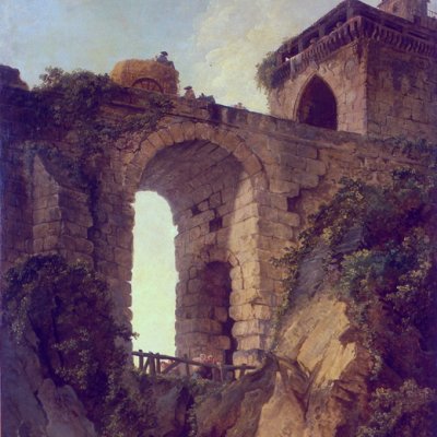 Le Grand Pont ou le Torrent - Hubert Robert