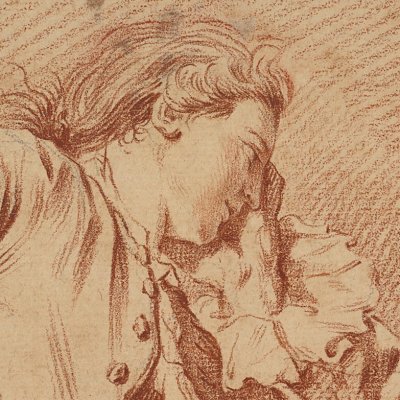 Homme au repos sur une chaise - Carle Vanloo