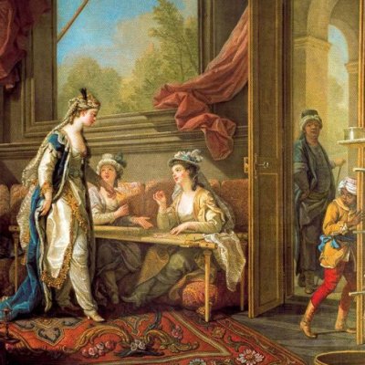 Sultane donnant ses ordres à ses odalisques - Charles Amédée Vanloo