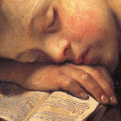 Le petit paresseux - Greuze