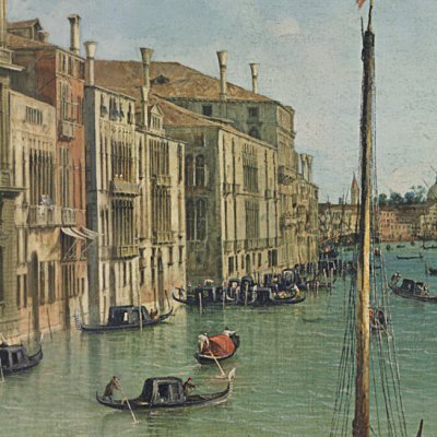 Vue est du Grand Canal depuis le Campo S. Vio - Canaletto