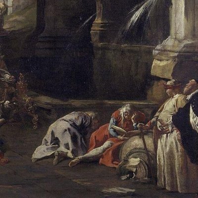 Tombe allégorique de lord Somers, Lord Chancelier d'Angleterre - Piazzetta, Canaletto et Cimaroli