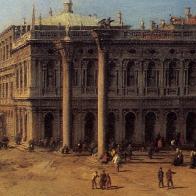 Vue ouest du Môle avec le Palais des doges à droite - Canaletto
