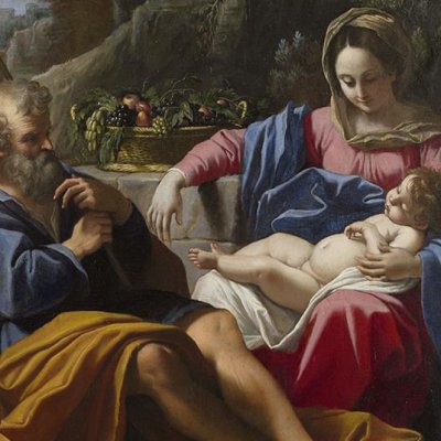 Sainte Famille avec une corbeille de fruits - Badalocchio