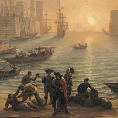 Port de mer au soleil couchant - Claude Lorrain