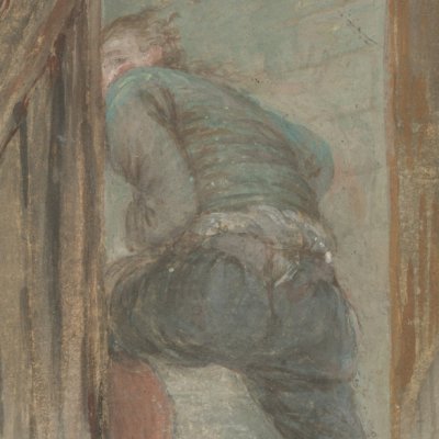 Une jeune fille querellée par sa mère (Les amours champêtres) - Baudouin