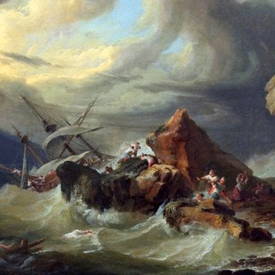 Naufrage sur une côte rocheuse - Loutherbourg