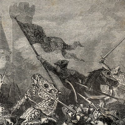 Joan of Arc captured in front of Compiègne (H. Martin, Histoire de France, 1886) - Burgun