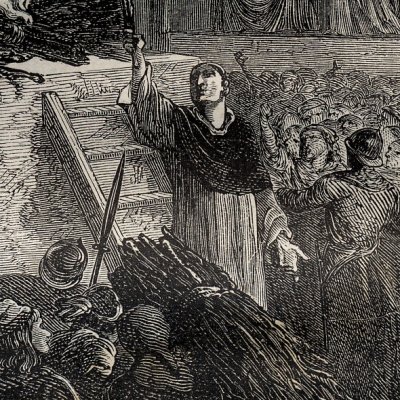 Jeanne d’Arc sur le bûcher (Henri Martin, Histoire de France, 1886) - Bayard