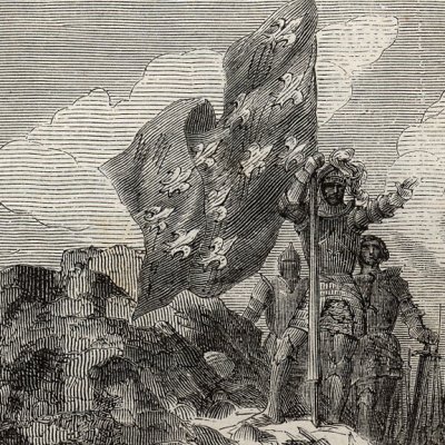 La Bannière de France sur les tours de Rouen (H. Martin, Histoire de France, 1886) - Burgun