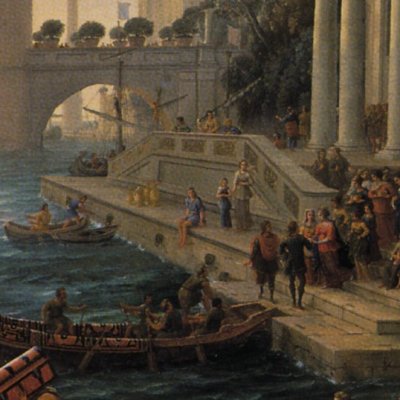 Port de mer avec l’embarquement de la reine de Saba - Le Lorrain