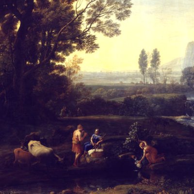 Paysage avec la fuite en Egypte (version de Dresde) - Le Lorrain